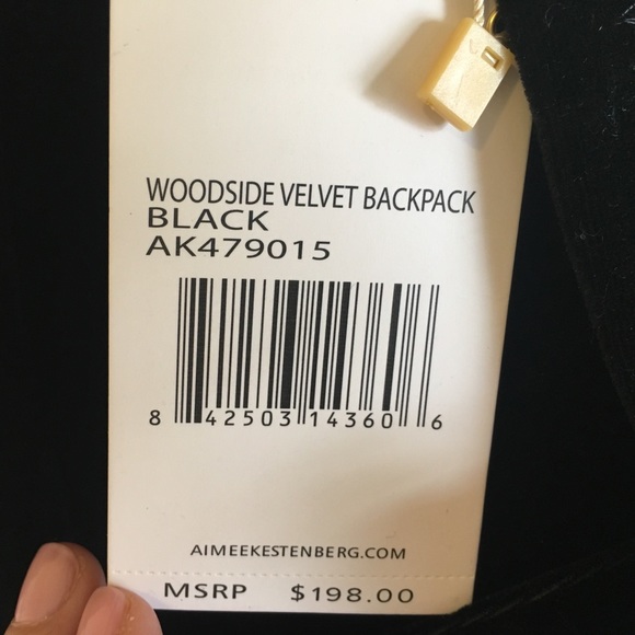 AIMEE KESTENBERG Woodside Velvet Backpack NEW BAG - Picture 6 of 8